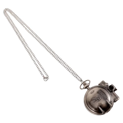 Healvian Vintage Taschenuhr Herren Damen Metallgehäuse Retro Design mit Zug Mechanische Kleine Taschenuhr Langlebig und Stilvoll mit Kette für Alltag und von Healvian