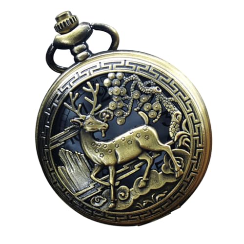 Healvian Taschenuhr Vintage Für Herren Mit Abdeckung Kleine Dekorative Uhr Für Erwachsene von Healvian