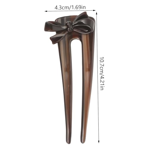 Healvian Vintage U Förmige Haarnadel mit Schleifen Design Eleganter Haarschmuck für Damen Komfortabel und Robust Vielseitig für Party und Alltag Stilvolles Accessoire im Retro Stil von Healvian