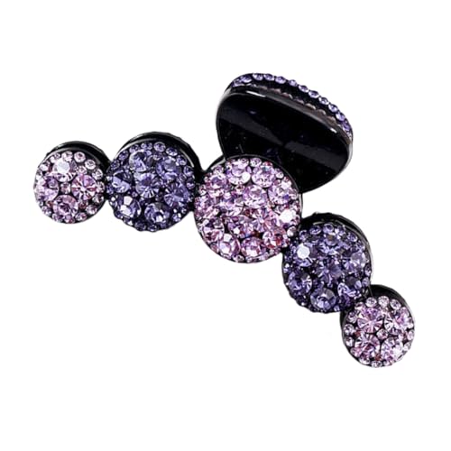Healvian Violette Haarspange mit Funkelnden Strasssteinen Leichter Haarklammer für Damen Sanfte Oberfläche Schützt Haar und Kopfhaut Vielseitiger Haarschmuck für Haartypen und Partys von Healvian