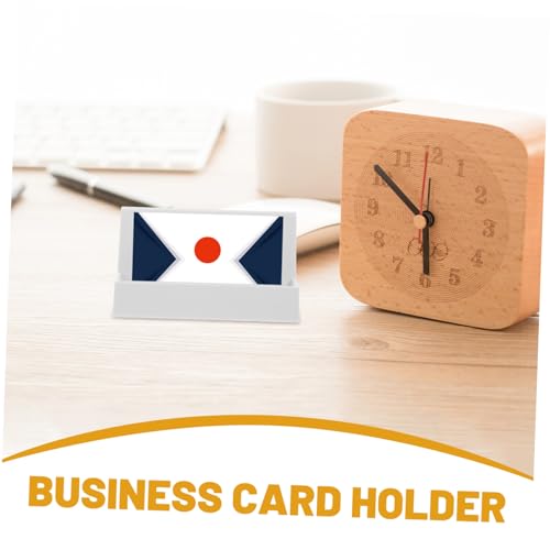 Healvian Visitenkartenhalter Weiß für Schreibtisch Stabile Kartenaufbewahrung Organizer Business Card Stand Platzsparend Robustes Material Büro und Home Office von Healvian