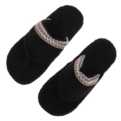 Healvian Warme Damen Hausschuhe Slip- Leichte Gemütliche Fleece-sandalen mit Dicker Sohle Bequeme Sommerschuhe für Innenbereich für Zuhause und Entspannte Tage von Healvian