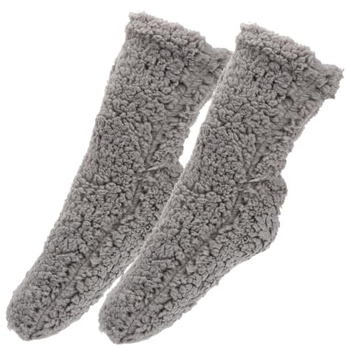 Healvian Warme Kuschelsocken Damen und Herren Flauschige Haussocken mit Plüschfutter Rutschfest Extra Sanft Dicke Wintersocken für Gemütlichen Schlaf und Alltag Tiefgrau Healvian Warme Kuschelsocken Damen und Herren Flauschige Haussocken mit Plüschfutter Rutschfest Extra Sanft Dicke Wintersocken für Gemütlichen Schlaf und Alltag Tiefgrau von Healvian