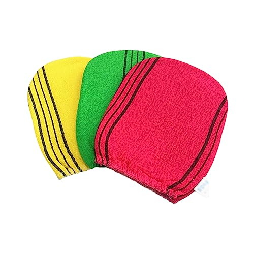 Healvian Waschhandschuhe Doppelseitige Peeling-handschuhe Dehnbare Passform Für Erwachsene Und Jungen Und Mädchen Zufällige Farbe von Healvian