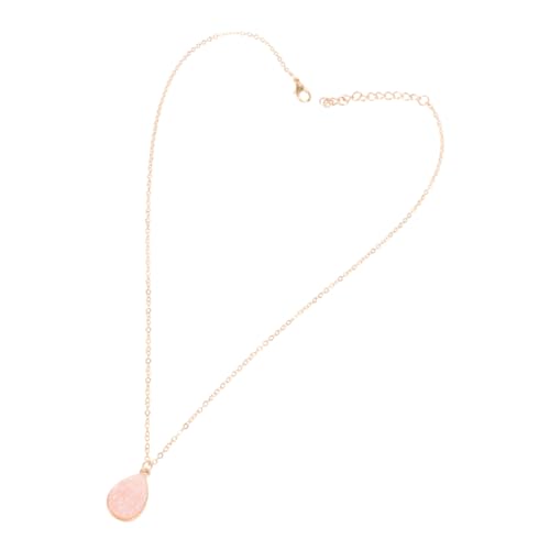 Healvian Wasserabfall Anhänger Halskette Mädchen Modekette Halskette in Tropfenform Cluster-hals-accessoire Halsanhänger Halsschmuck Kristall-cluster-halskette Süße Halskette Legierung Rosa von Healvian