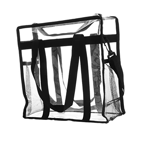 Healvian Wasserdichte Transparente Umhängetasche Damen Schultertasche Verstellbar Großer Plattenkoffer für Schallplatten Kosmetik Alltag Reise Camping Shopping von Healvian