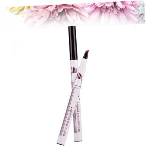 Healvian Wasserdichter Augenbrauenstift mit Vier Schnell Trocknend Schweißresistent Natürlicher Look Feine Spitze für Präzise Langanhaltend Dunkelgrau für Frauen von Healvian