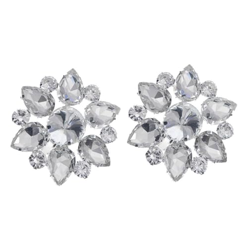 Healvian Wasserdrop Strass Schuhclips Damen Schuhschmuck Glänzende DIY Schuhdekoration für Hochzeit Alltag und Festliche Anlässe Abnehmbar und Leicht zu Tragen von Healvian