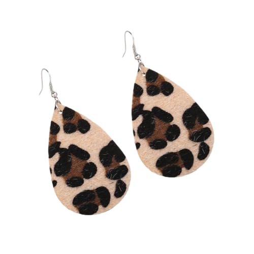 Healvian Kreative Retro Leopard Muster Ohrhänger Für Damen Stilvolle Tropfen Ohrringe Aus Kunstleder Vielseitig Für Alltag Und Besondere Anlässe Einzigartiger Schmuck Für Frauen von Healvian