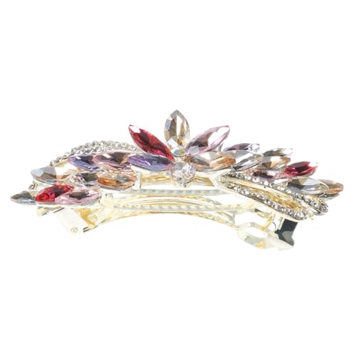 Healvian Wasserstrahl Haarspange mit Strass Große Federklammer für Damen Stilvolle Haarschmuck Dekoration Bequem und Vielseitig für Hochzeit Geburtstag Festliche Frisuren von Healvian