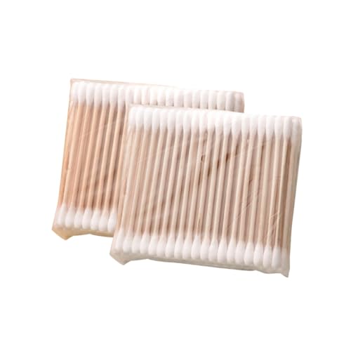Healvian Wattestäbchen 100 Stück Doppelseitige Make up Entferner Aus Baumwolle Und Holz Hygienisch Weich Vielseitig Einsetzbar Für Make up Wunden Und Kunsthandwerk von Healvian