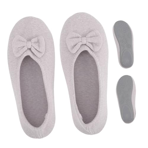Healvian Weiche Atmungsaktive Hausschuhe für Damen Rutschfeste Leichte Indoor Pantoffeln mit Weichem Flexiblem Boden für Schwangere und Alltag zu Hause von Healvian