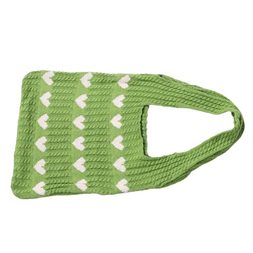 Healvian Weiche Gestrickte Umhängetasche Damen mit Romantischem Muster Vielseitige Kleine Schultertasche für Alltag Urlaub und Besondere Anlässe Komfortable Handgefertigte Tragetasche von Healvian