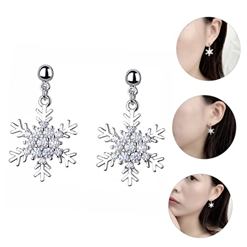 Healvian Weihnachtliche Schneeflocken Ohrhänger Damen Ohrschmuck Elegant Umweltfreundlich Festliche Geschenkidee für Freundin und Familie von Healvian