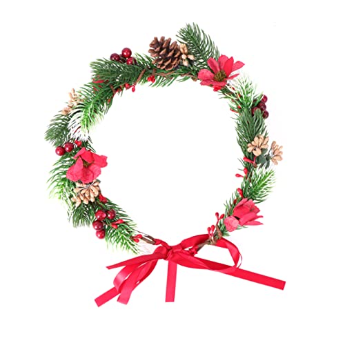 Healvian Cloth Christmas Headband Mit Blättern Und Einstellbares Haarschmuck Für Hochzeiten Und Feiertagsfotografie Für Mädchen Und Brautjungfern von Healvian