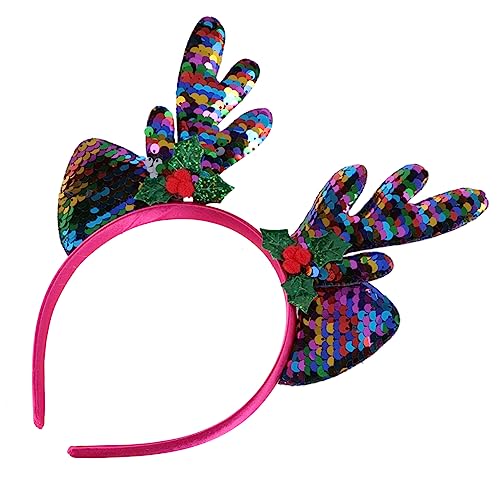 Healvian Weihnachtlicher Haarreifen Mit Bunten -antlers Für Erwachsene Für Kostümpartys Weihnachten Und Festliche Anlässe von Healvian