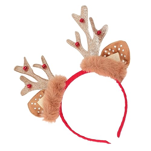 Healvian Weihnachts Elch Haarreif Weichem Filz Haarreifen mit Geweih Festliches Party Haarschmuck und Langlebig für Weihnachten und Kostümfeste von Healvian