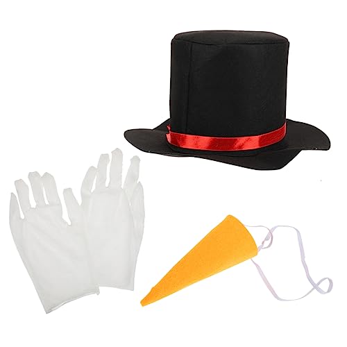 Healvian Weihnachts Schneemann Kostüm Teilig mit Hut Karottennase und Handschuhen DIY Schneemann Bastelset für Kreative Winterdeko und Festliche Weihnachtsdekoration von Healvian