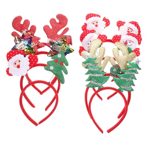 Healvian 8stücke Weihnachts-stirnbänder Für Mädchen Kreative Haarschmuck Und Weihnachtsmann Für Festlichkeiten Und Partys von Healvian