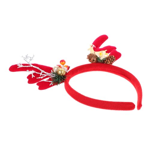 Healvian Weihnachts-stirnband Mit Rentierhörnern Festliche Kopfbedeckung Für Weihnachtsfeiern Cosplay Und Fotos Weich Und Bequem Goldene Antler-dekoration von Healvian