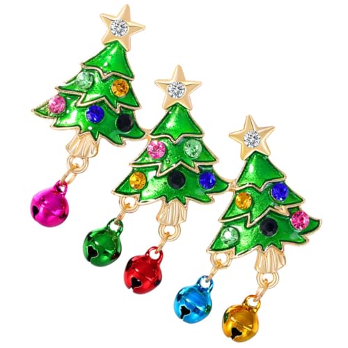 Healvian Weihnachtsbaum Brosche Langlebiger Legierung Bunte Weihnachtsglocken Anstecknadel Schal und Rucksackpin Vielseitiges Weihnachtsaccessoire für Damen und Festliche Anlässe von Healvian
