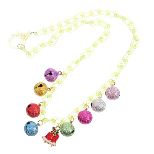 Healvian Weihnachtskette für Mädchen Bunte Cartoon Schlüsselbein Kette mit Glocken Anhänger Leicht Hautfreundlich Vielseitig für Strandpartys Geburtstage und Festliche Anlässe von Healvian