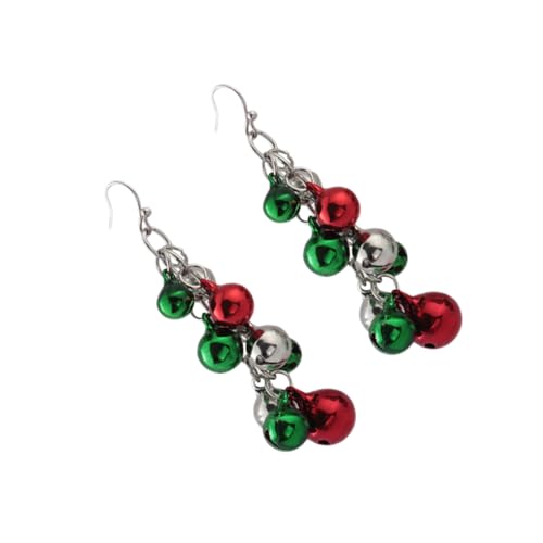 Healvian Weihnachtsohrringe Bunte Glöckchen Hängend Modisch für Festliche Anlässe Geburtstag Damen Schmuck von Healvian