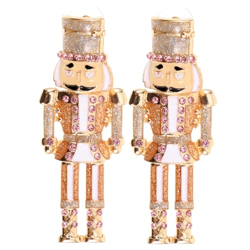 Healvian Weihnachtsohrringe Damen Ohrhänger mit Funkelnden Strass Anhängern Modisch Einzigartiges Design für Weihnachtsfeiern und Festliche Anlässe von Healvian