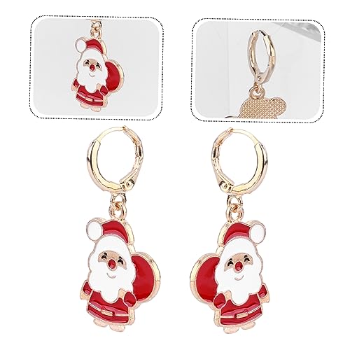 Healvian Weihnachtsohrringe Santa Claus Ohrhänger Kreative Weihnachts Schmuck Legierung Ohrschmuck Damen Festliche Ohrstecker Weihnachtsbaum Deko von Healvian