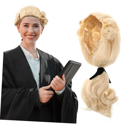 Healvian Weihnachtsperücke Mann Stich Schrägstrich Cosplay Perücke Männer Erste Halloween-cosplay- Richter - Golden Hochtemperaturdraht von Healvian