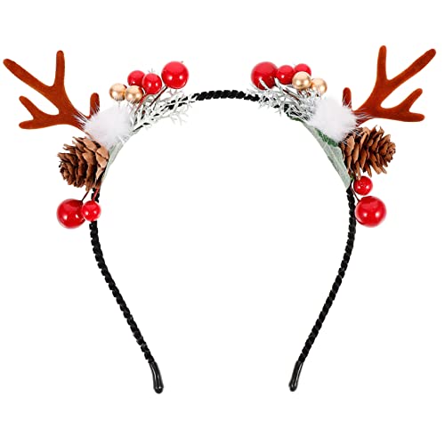 Healvian Weihnachts-rentier-geweih Haarreif Mit Künstlichen Und Beeren Festliches Kopfstück Für Damen Für Weihnachtsfeiern Und Festliche Anlässe von Healvian