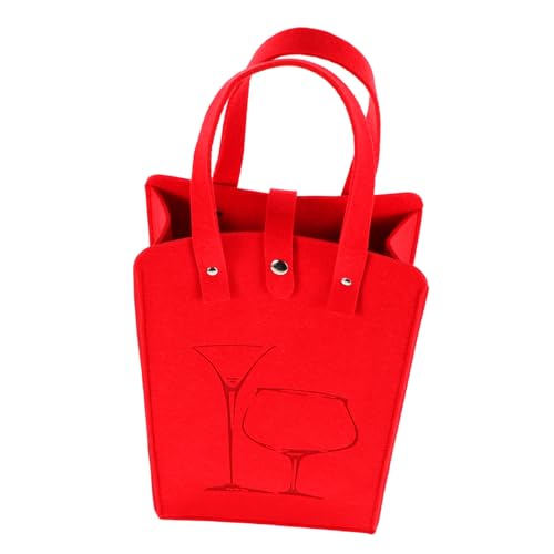 Healvian Weingeschenktasche Tragetaschen Geschenktüten Doppelflaschen Weintasche Wiederverwendbare Weintaschen Flaschentasche Doppel Weinflaschenträger Filz Weintasche Reise von Healvian