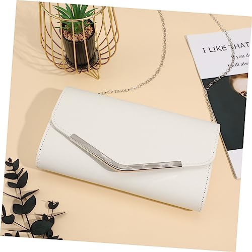Healvian Weiße Damen Clutch Handtasche Fashion Abendtasche Hochzeit Party Dinner Bag Clutch Tasche Mittlere Kapazität Elegante Handtasche von Healvian