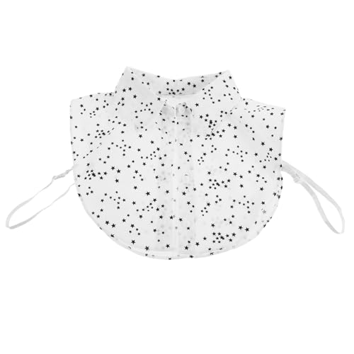 Healvian Kragenbluse Damen Mit Sternenprint Abnehmbarer Fake Collar Eleganter Halsteil Für Und Blusen Für Für Layering-outfits von Healvian