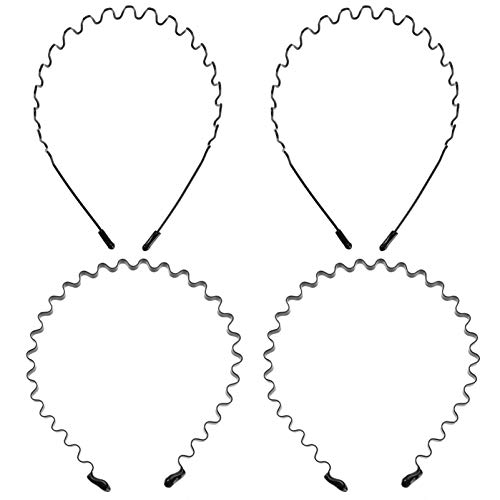 Healvian Welliges Haarband 4 Stück Dusch Haarreifen Elastisch für Damen und Herren Haarschmuck für Gesichtswäsche Healvian Welliges Haarband 4 Stück Dusch Haarreifen Elastisch für Damen und Herren Haarschmuck für Gesichtswäsche von Healvian