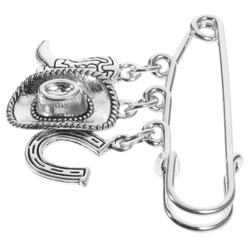 Healvian Western Style Cowgirl Brooch Kreative Anstecknadel für Damen Vintage Western Cowboyhut Stiefel Eleganter Schal Clip und Strickjacken Verschluss Perfektes von Healvian