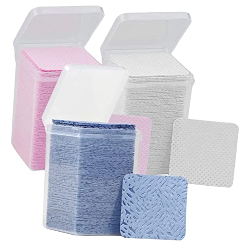 Healvian Wimpernkleber Reinigungstücher mit Flasche Praktische Wischpads in Weiß und Blau Sauberer Entferner für Wimpernverlängerungen und Nagelkunst Kompakt und Reisefreundlich von Healvian