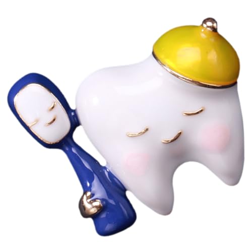 Healvian Zahn Brosche Emaille Pin aus Legiertem Material Dekorative Anstecknadel für Rucksäcke und Kleidung Vielseitiger Langlebiger Schmuck für Damen Jugendliche Mundgesundheit von Healvian