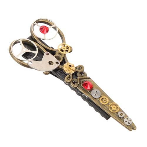 Healvian Punk Vintage Gear Scissor Haarclip Für Damen Dekorativer Gothic Haarschmuck Retro-lolita Haaraccessoire Für Kostümpartys Und Festivals von Healvian