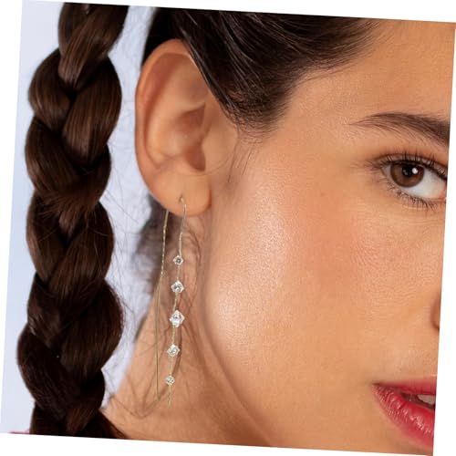 Healvian Zarte Pave Cubic Zirkonia Ohrhänger für Damen Leichte Tropfenohrringe mit Feinem Strassbesatz für Besondere Anlässe und Partys Hautfreundlich und Komfortabel Ganzen Tag von Healvian