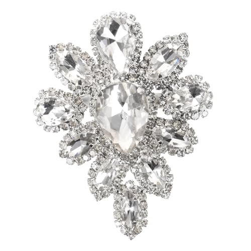 Healvian Zarte Strass Brosche Damen Funkelnde Blüten Corsage mit Elegante Anstecknadel für Hochzeit Festliche Kleidung und Vielseitige Dekoration Schmuck für Frauen von Healvian
