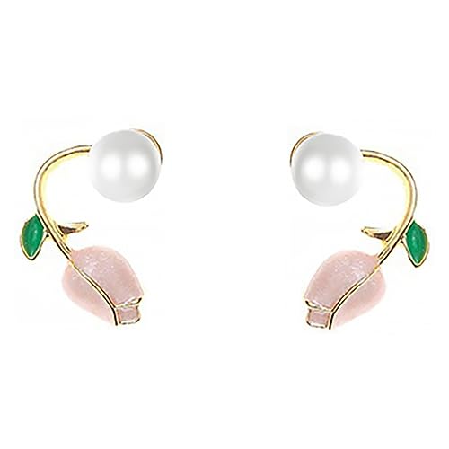 Healvian Zierliche Tulpen Perlen Ohrstecker Damen Ohrringe Allergiefreier Schmuck Leichtes Design Blumenohrringe für Frauen Geschenkidee Healvian Zierliche Tulpen Perlen Ohrstecker Damen Ohrringe Allergiefreier Schmuck Leichtes Design Blumenohrringe für Frauen Geschenkidee von Healvian
