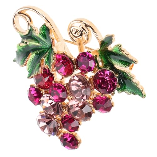 Healvian Zinklegierung Trauben Brosche Anstecknadel Damen Schmuck Pin mit Frischem Design für Pullover Schal Rucksack Kleidung Modisches Accessoire Langlebig und Verblassungsbeständig von Healvian