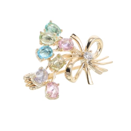 Healvian Zircon Blumenstrauß Brosche für Damen Anstecknadel mit Antiexposure Verschluss Vielseitiger Lapel Pin für Kleider Anzüge und Hochzeitsaccessoires von Healvian