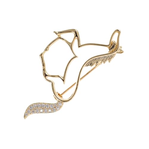 Healvian Zircon Pferde-brosche Hohl Design mit Funkelndem Schweif Leichter Sicherer Anstecker für Damen Eleganter Chinesischer Vintage Schmuck für Alltag und Festtage von Healvian