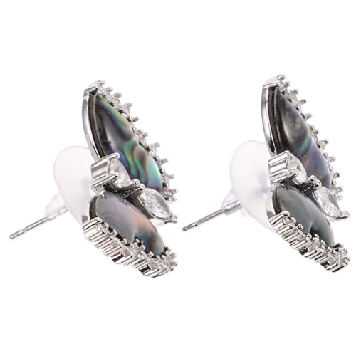 Healvian Schmetterlingsohrringe Mit Abalone-muschel Funkelnde Damen-ohrstecker Im Vintage-französischen Stil Für Partys Büros Und Besondere Anlässe von Healvian
