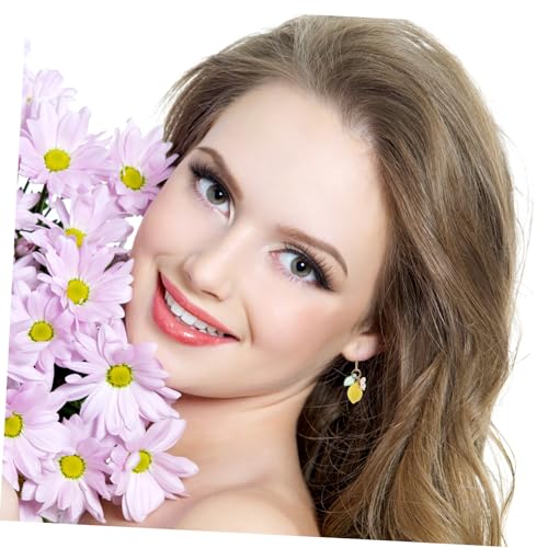 Healvian Zitronen Ohrringe Damen Unregelmäßiges Design Blüte Anhänger Leicht und Komfortabel Minimalistische Frucht Ohrhänger für Sommer Freizeit von Healvian