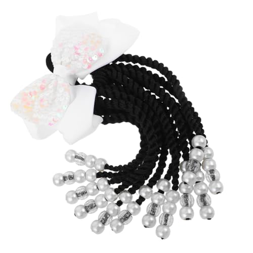 Healvian Zopf Pferdeschwanz Haarverlängerung mit Perlen und Clip Leichte Komfortable Synthetische Flechtverlängerung für Mädchen für Partys Kostüme und Rollenspiele von Healvian