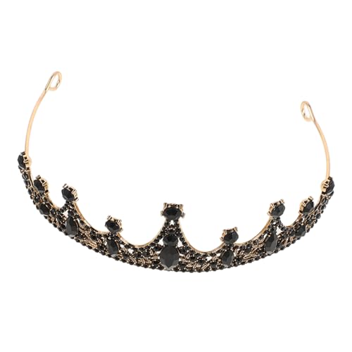 Healvian alte Krone Brautjungfer Kronen Halloween Tiara Hochzeit Party Zubehör krone schwarze königin barock krone karneval kopfschmuck damen prinzessinen krone haarreif männer Legierung von Healvian