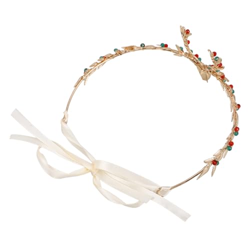 Healvian griechisches Zubehör weihnachts haarschmuck weihnachtskopfschmuck Weihnachtsaccessoire für Haare Weihnachtsschmuck stirnband Mädchen-Hirschkostüm Rehkopf Hochzeitskleider Kupfer von Healvian